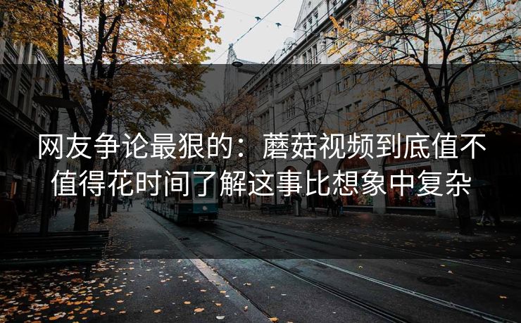 网友争论最狠的：蘑菇视频到底值不值得花时间了解这事比想象中复杂